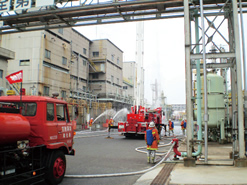 Joint disaster prevention training at Mizushima Plant,<br/>OSAKA SODA CO., LTD.<br/><br/>