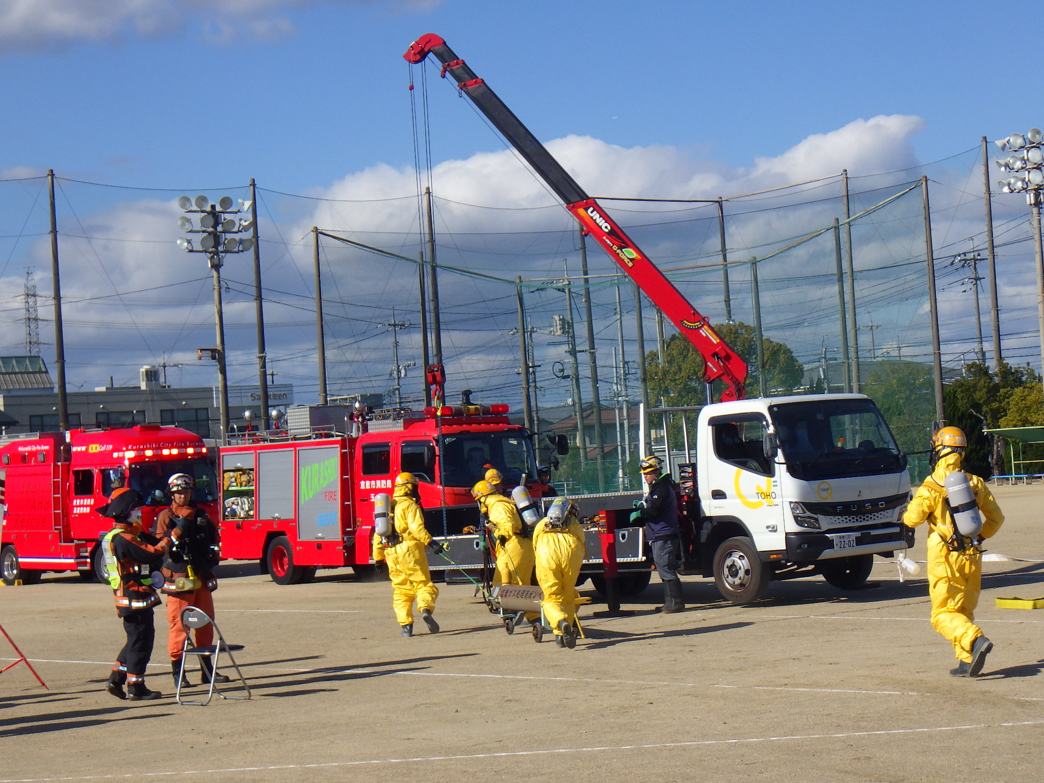 Joint disaster prevention drills（Mizushima Plant）
