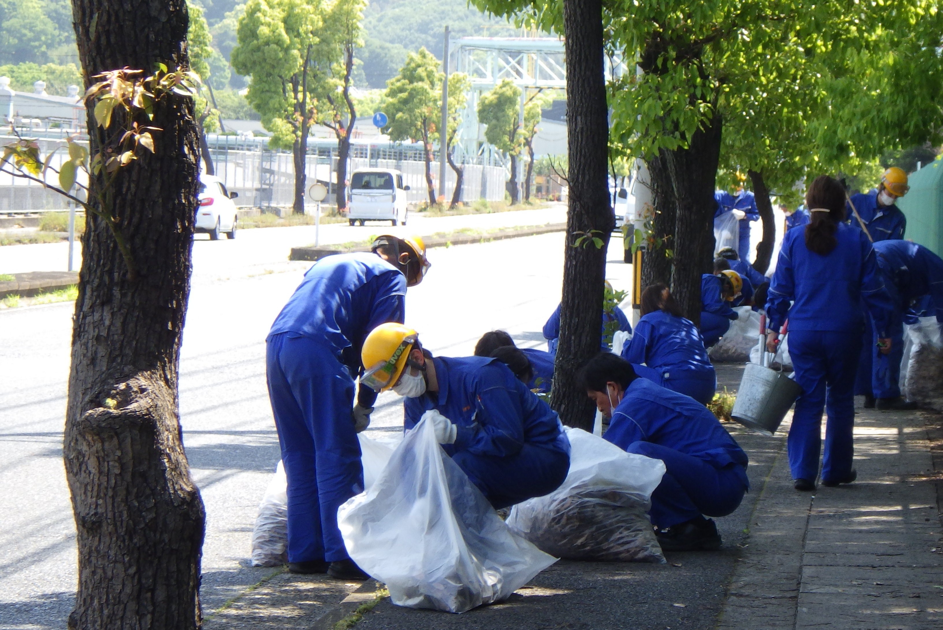 Clean-up activities in areas surrounding the Mizushima Plant